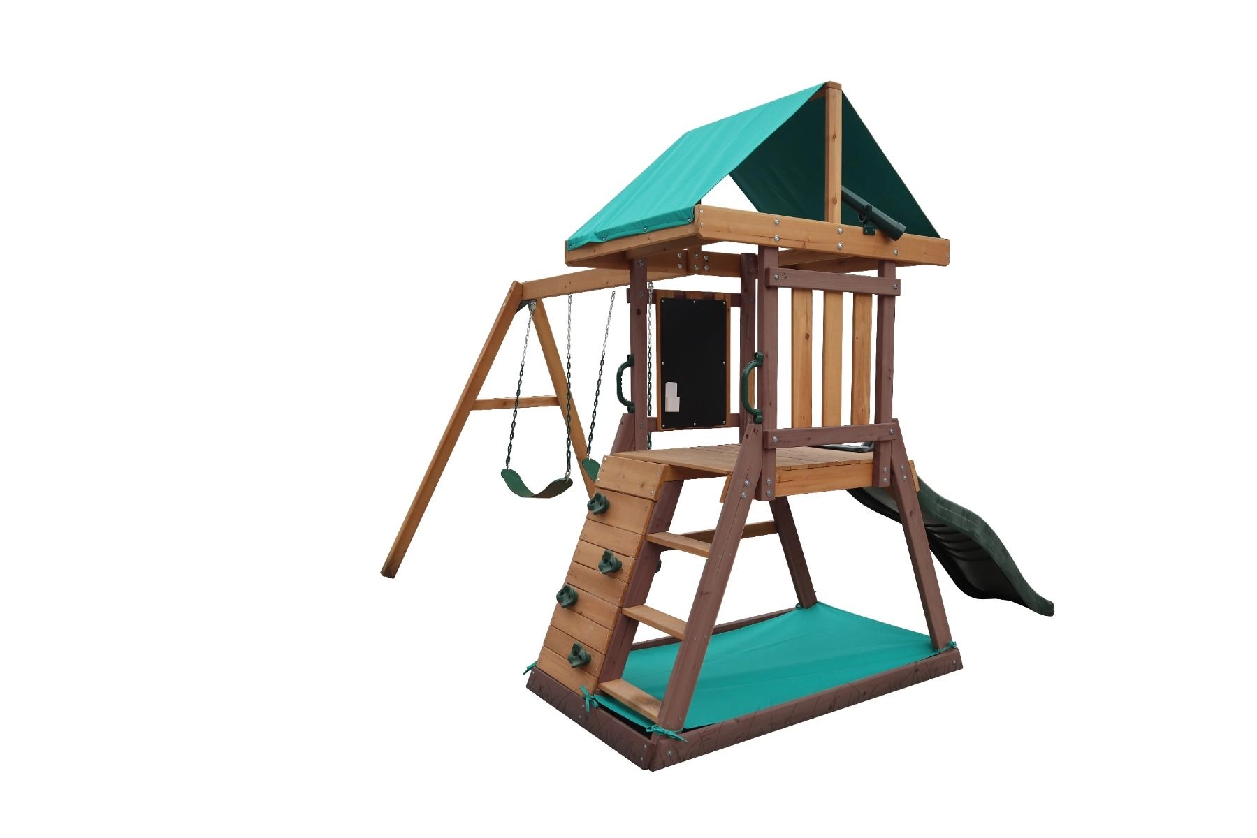 Matterhorn Swing Set & Playhouse - 285 x 263 x 220cm 52 KG