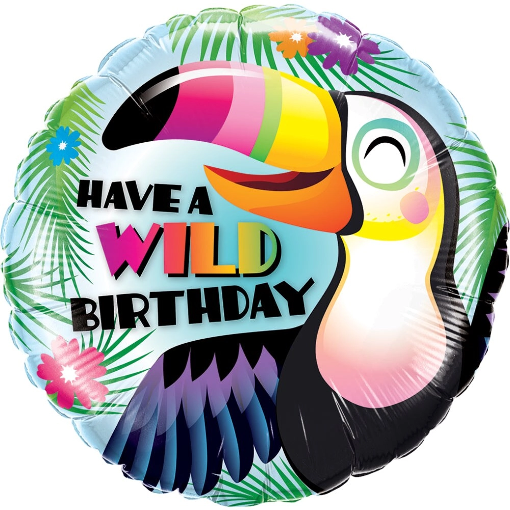 Party Zone Have A Wild Birthday Round Foil Balloon