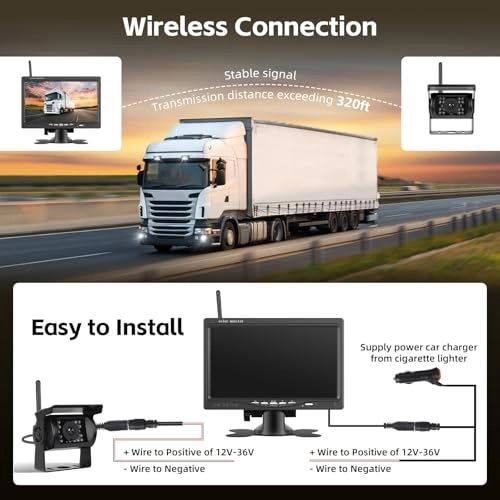 Wireless Digital Backup Camera - Night Vision 1080P