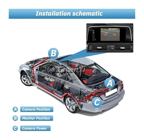 Reverse car rear view camera - Night vision Wired 720 x 540 pixels