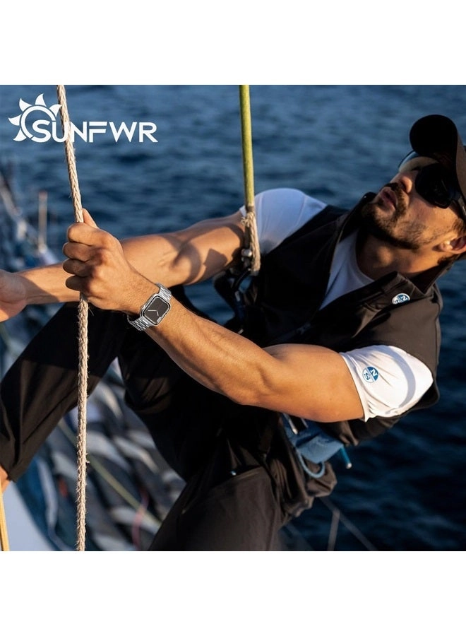 SUNFWR Apple Watch Band - 42mm/44mm/45mm Stainless Steel