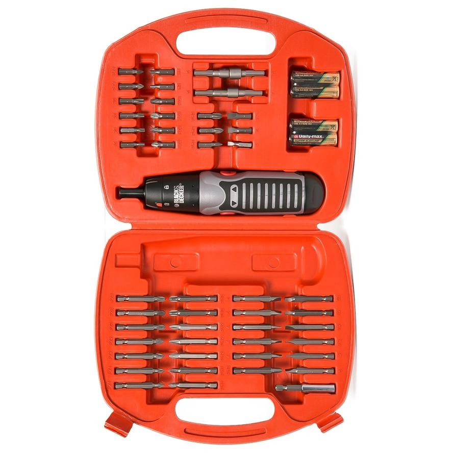 Cordless Screwdriver - 4 AA batteries + Screwdriver Set - 54 bit