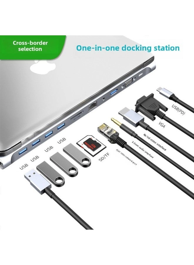 Type-c Docking Station - 5-in-1 Usb-chub Gigabit Network Card