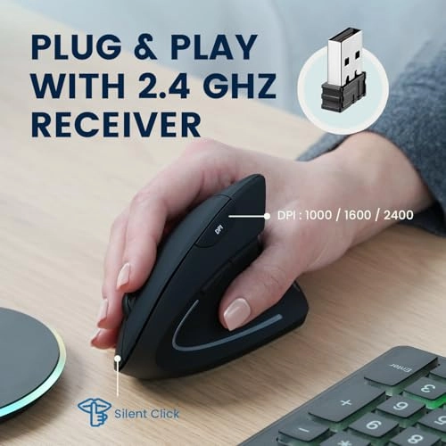 PERIMICE-713R Vertical Mouse - Radio Frequency