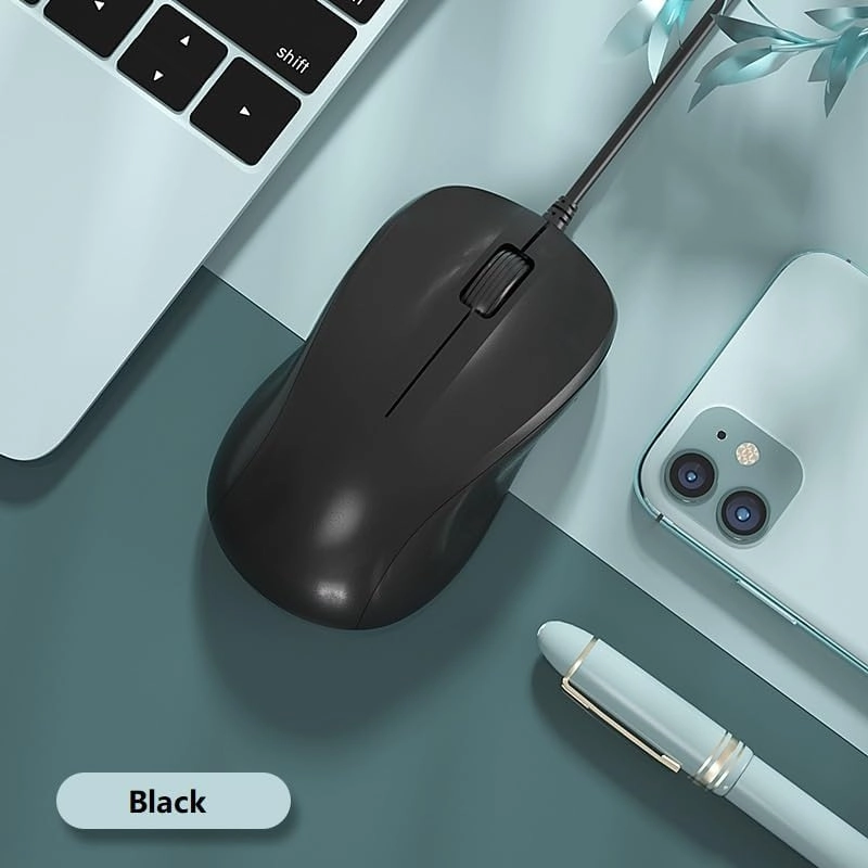 Silent Wired Computer Mouse - USB