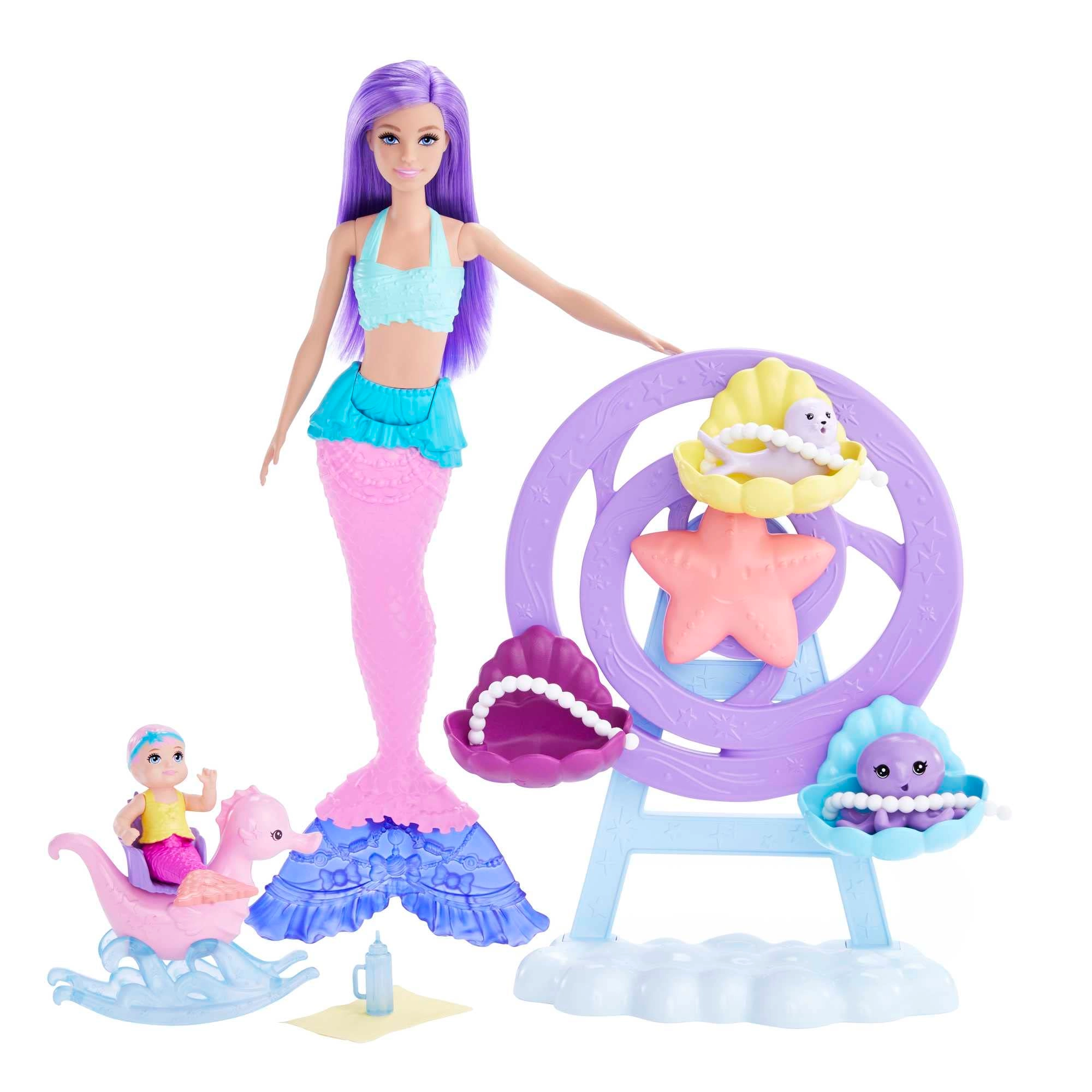 Dreamtopia Magical Mermaid Playset - Lavender Hair Includes Merbaby Baby Seal Baby Octopus Ages 3+