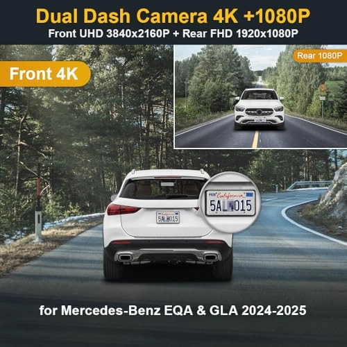 4K Dual Dash Cam - Front 2160P+Rear 1080P