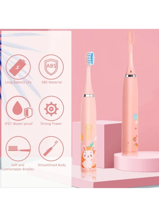 Electric Toothbrush - Children 3-12 Years Old 5 Brush Heads