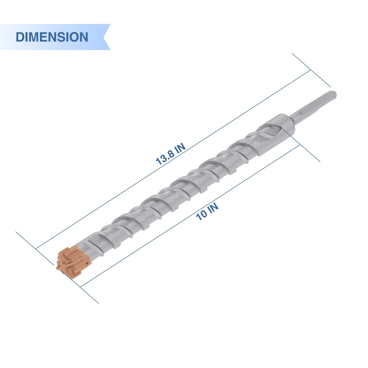 SDS Plus Rotary Hammer Drill Bit - 1-3/8'' Carbide Tip