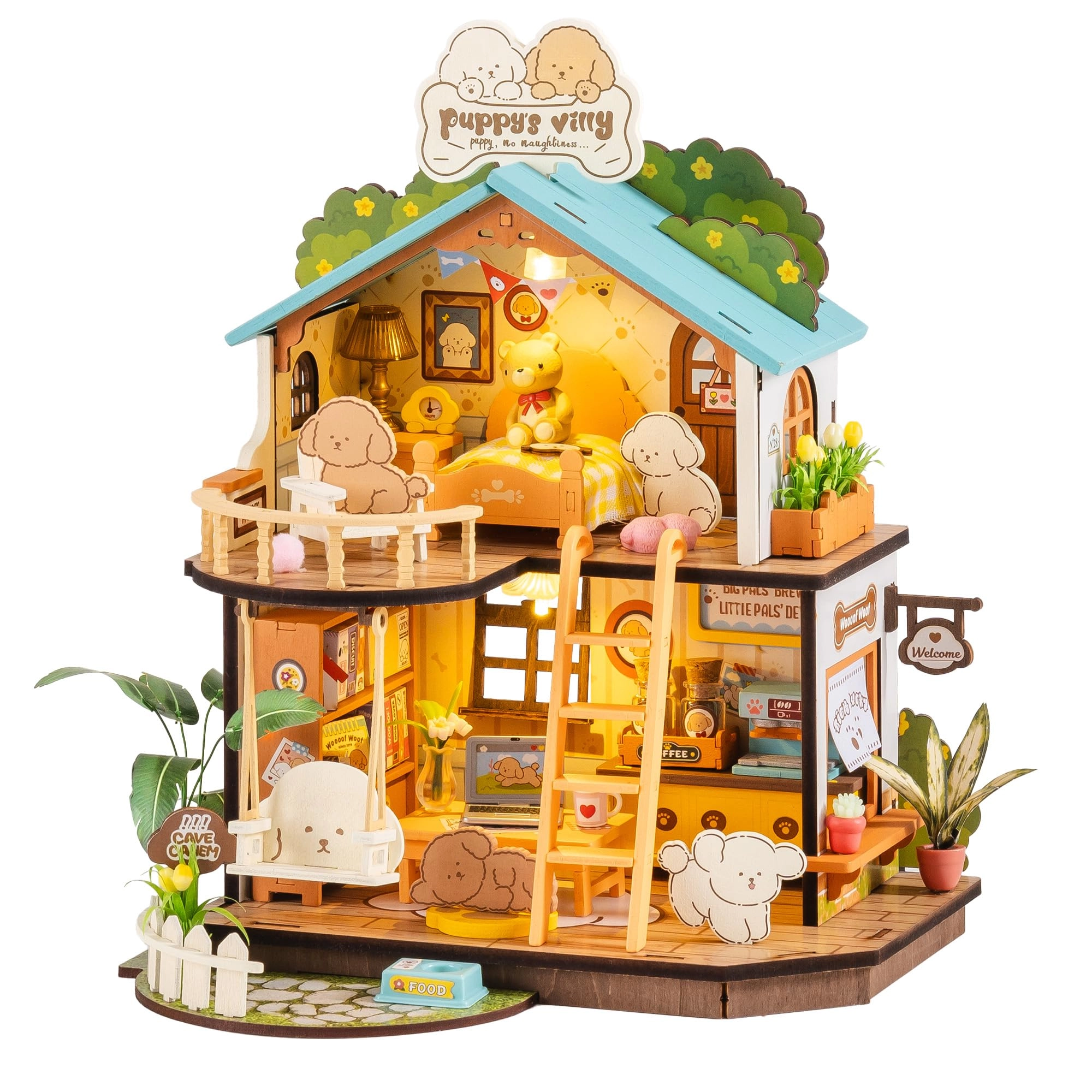 RoboTime Miniature House Puppy Villa