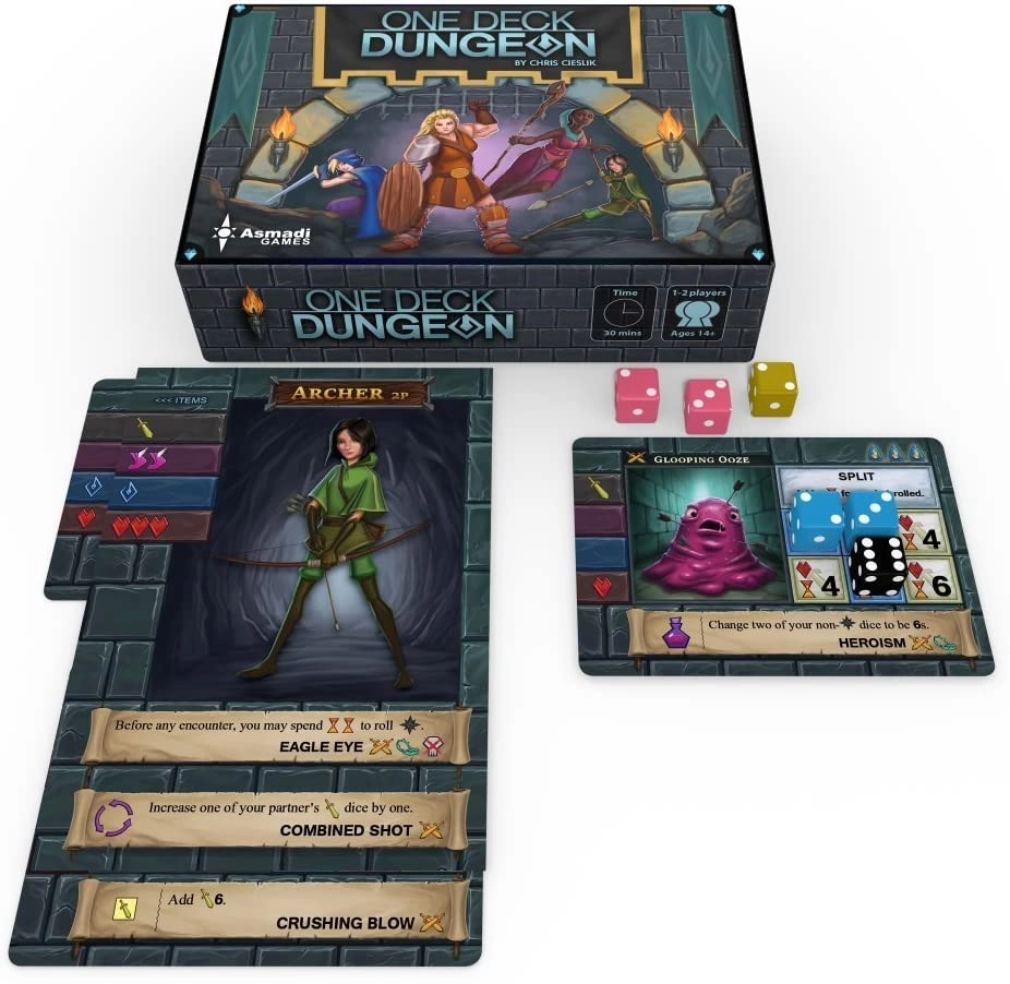 One Deck Dungeon: Forest of Shadows + One Deck Dungeon + Mr Dice Drawstring Bag