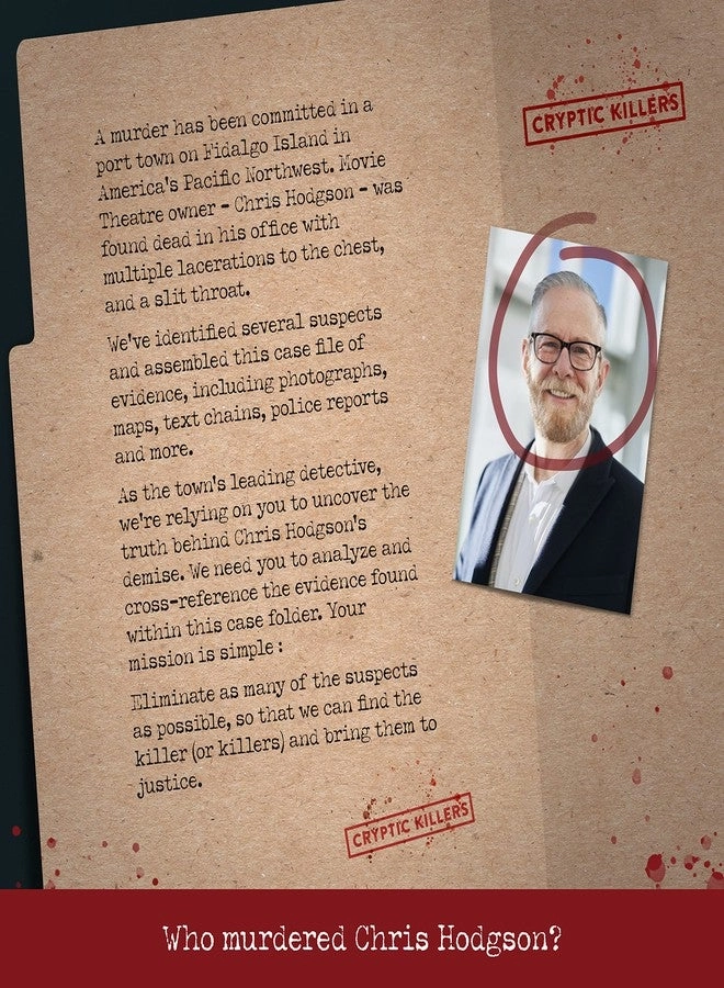 Unsolved Murder Mystery Game: Cold Case File Investigation - Murder at The Movie Theater
