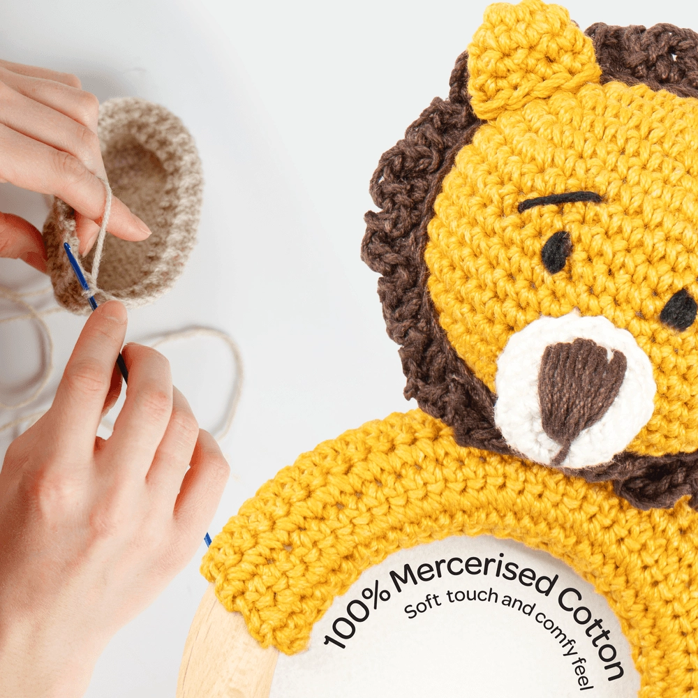 Crochet Ring Rattle Toy - Suitable for 0 month & above premium cotton yarn Tiger