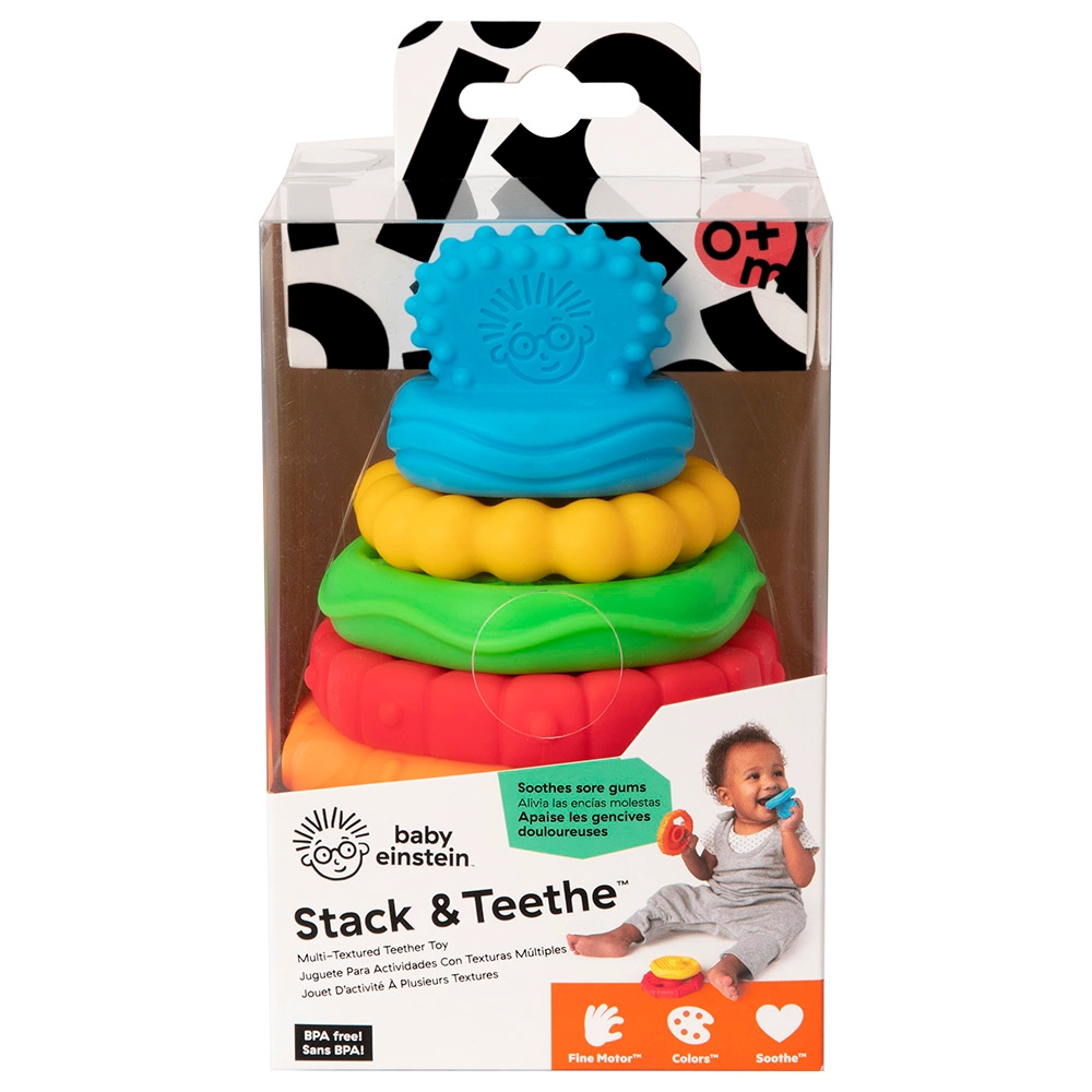 Stacking Teether Toy - Multi Colour 0 +