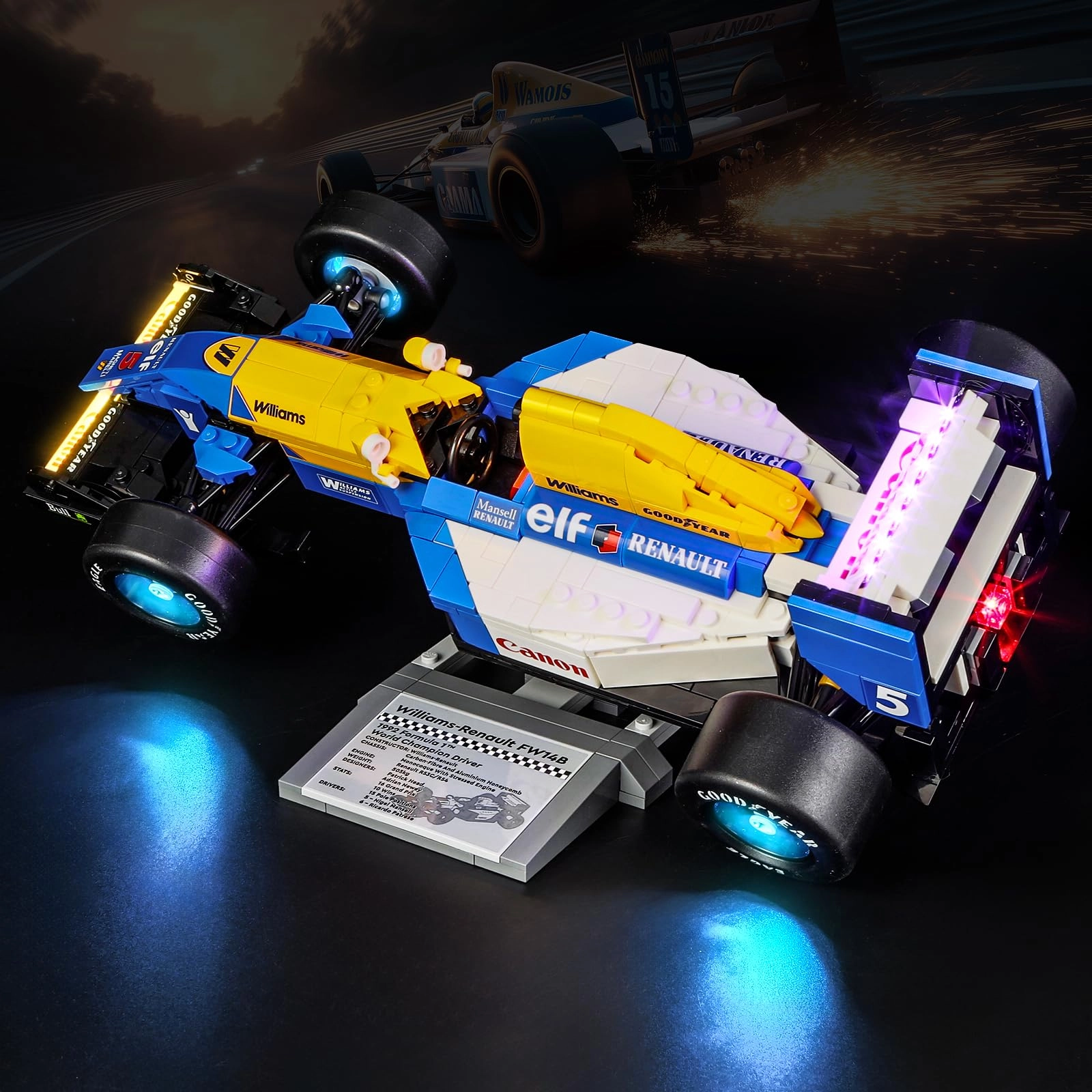BOOZUU Light Kit for LEGO Williams Racing FW14B Nigel Mansell 10353 - Icons 5V