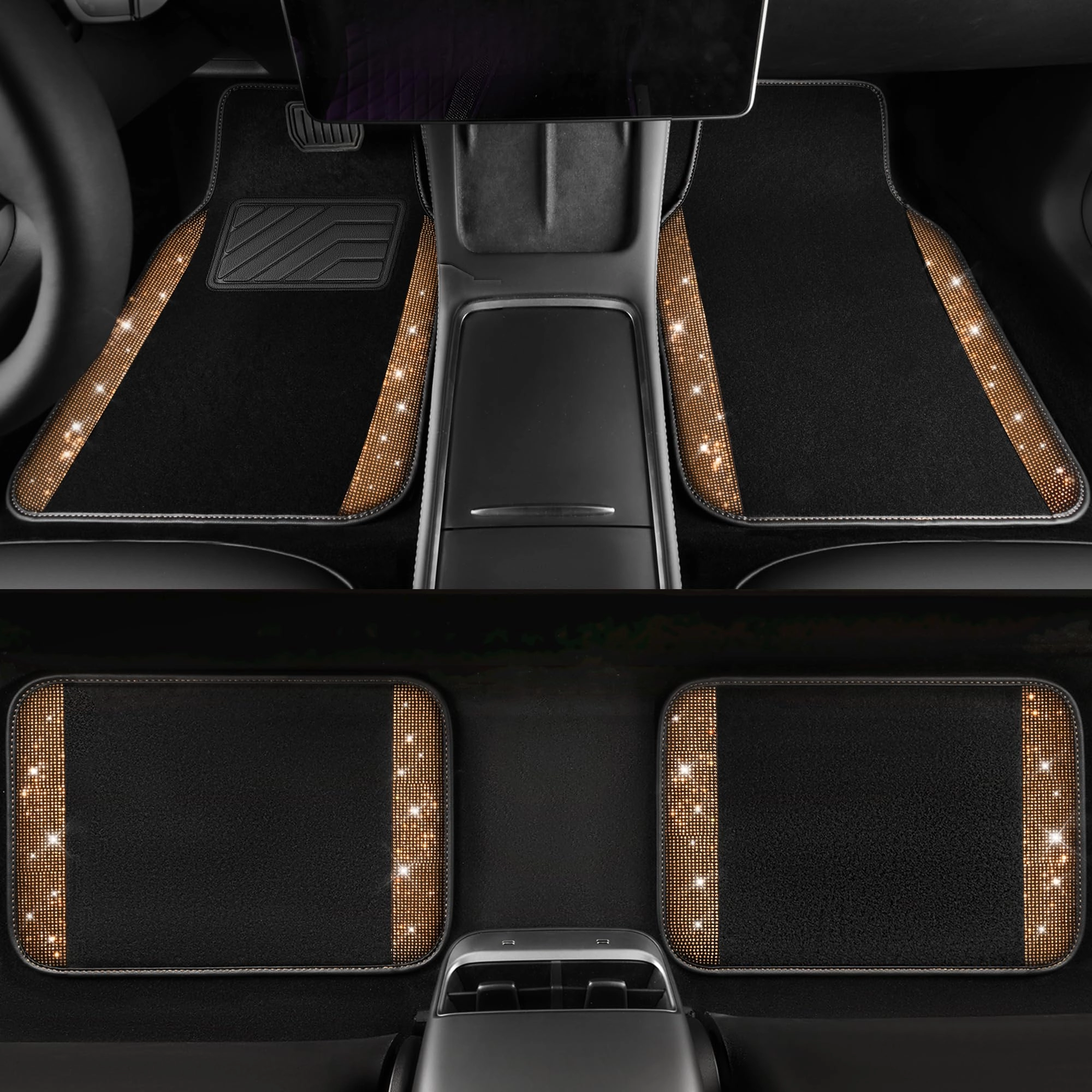 Bling Diamond Car Mats - 4.0 Count Universal Fit