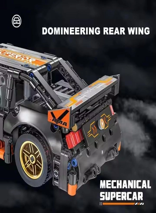 Pull Back Racing Car - Orange Mustang 520 pcs