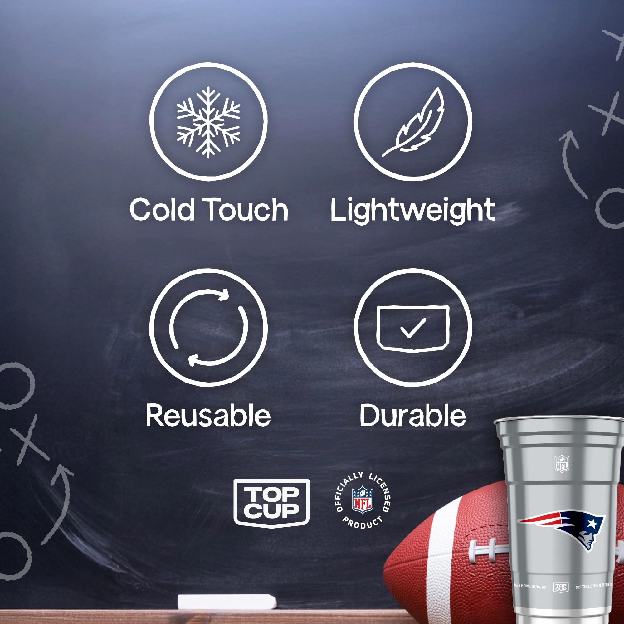 New England Patriots Aluminum Cup - 20 pcs