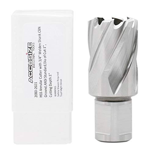 Annular Cutter - 1'' Diameter 1'' Depth 3/4'' Weldon Shank