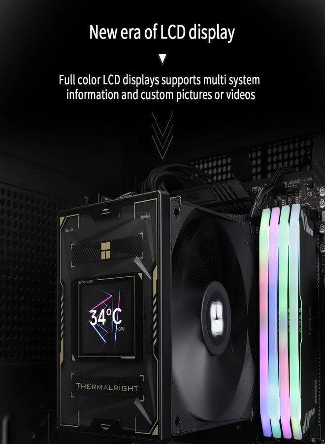 Burst Assassin 120 Vision - IPS 2.4-inch Square Rotatable Display 120mm Forward and Reverse Fan Design