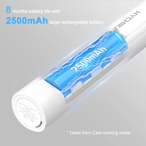Sonic Electric Toothbrush - 240 Days Battery Life 8 Replacement Heads 3 Modes