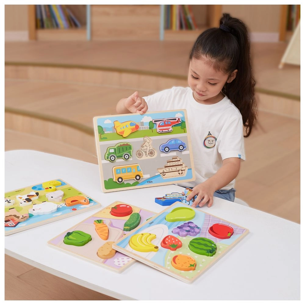 Modes Of Transport Block Puzzle - Suitable for 18 months and above 7 pieces