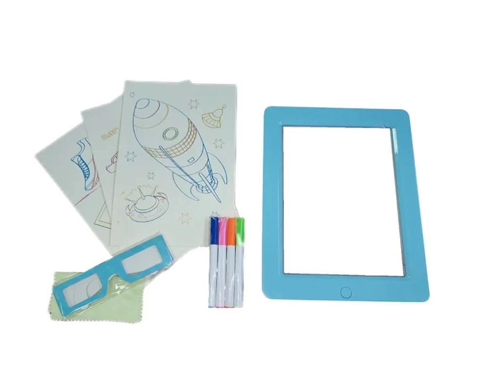 3D Flat Sketchpad - 5 Pcs 3D Glasses