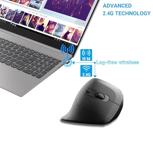 Left Handed Vertical Ergonomic Mouse - USB