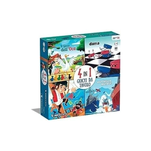 4-in-1 Board Games - Italian 6 years and up