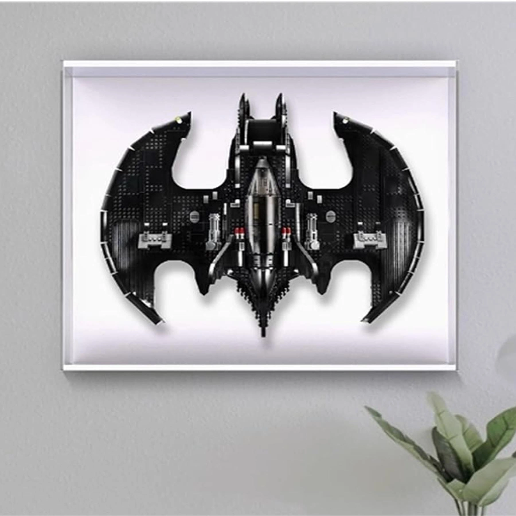 FEIRUBO Dustproof Acrylic Display Box - Compatible with Lego 76161 Wall Mounted Matte Black