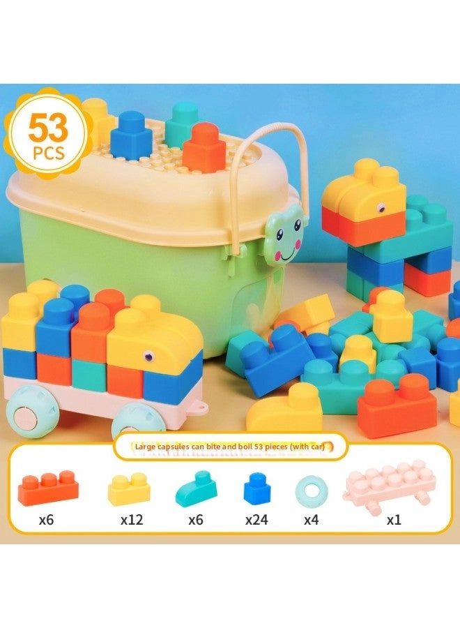 Soft Rubber Building Blocks - 53 pcs