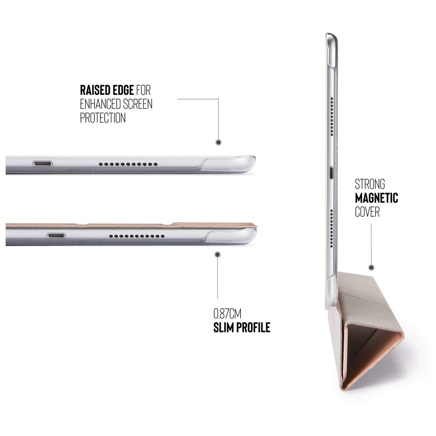 Folio Case with 5-in-1 Stand for iPad 7th Generation 10.2-inch (2019)