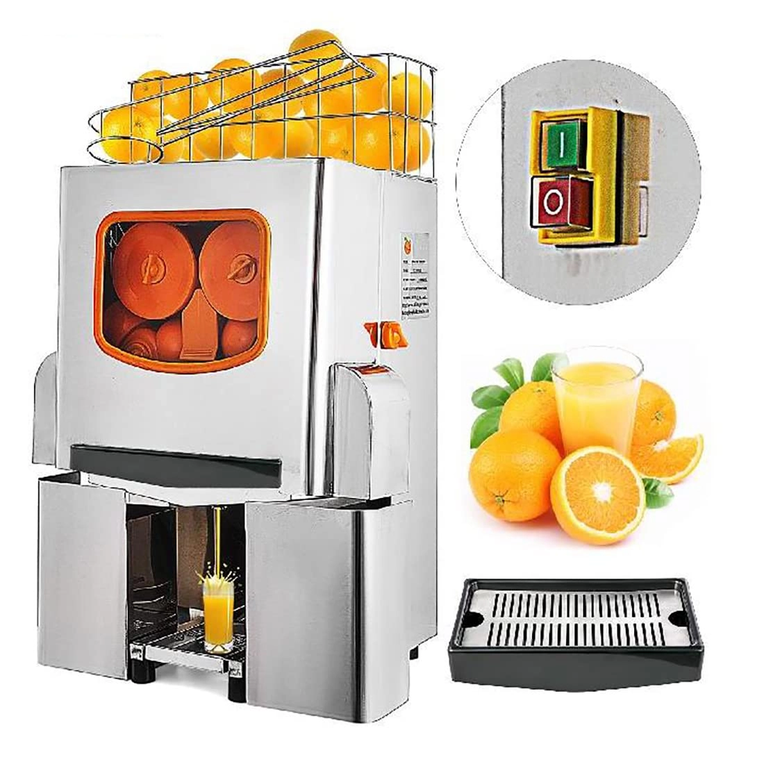 HLGKBY Commercial Orange Juicer Machine - 120W