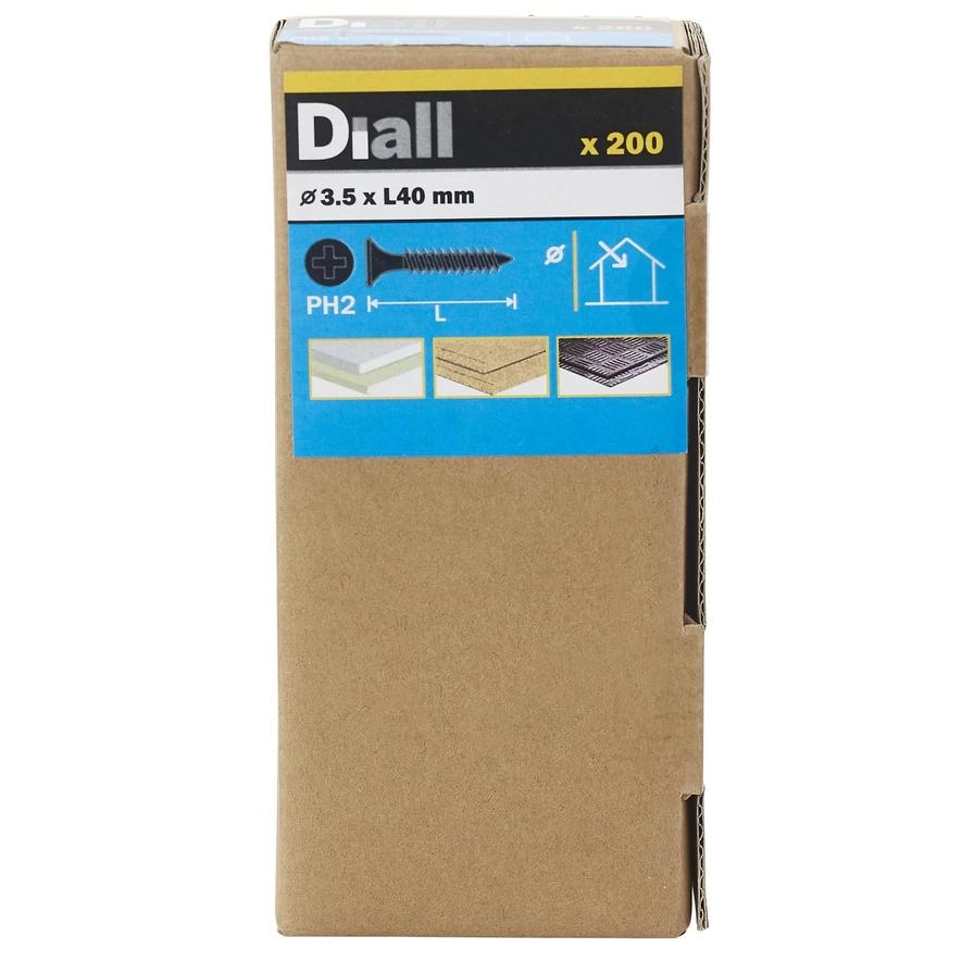 Diall Carbon Steel Universal Screw Pack 3.5mm 40mm