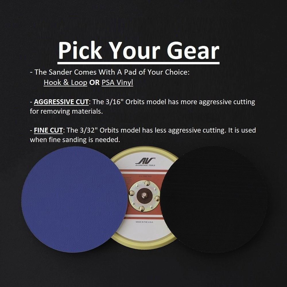 Random Orbital Air Sander - Industrial Grade Non-Vacuum 1/4 in. NPT Air Inlet