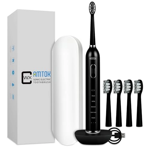 Sonic Electric Toothbrush - 5 Cleaning Modes 3 Intensity Levels 60-Day Runtime