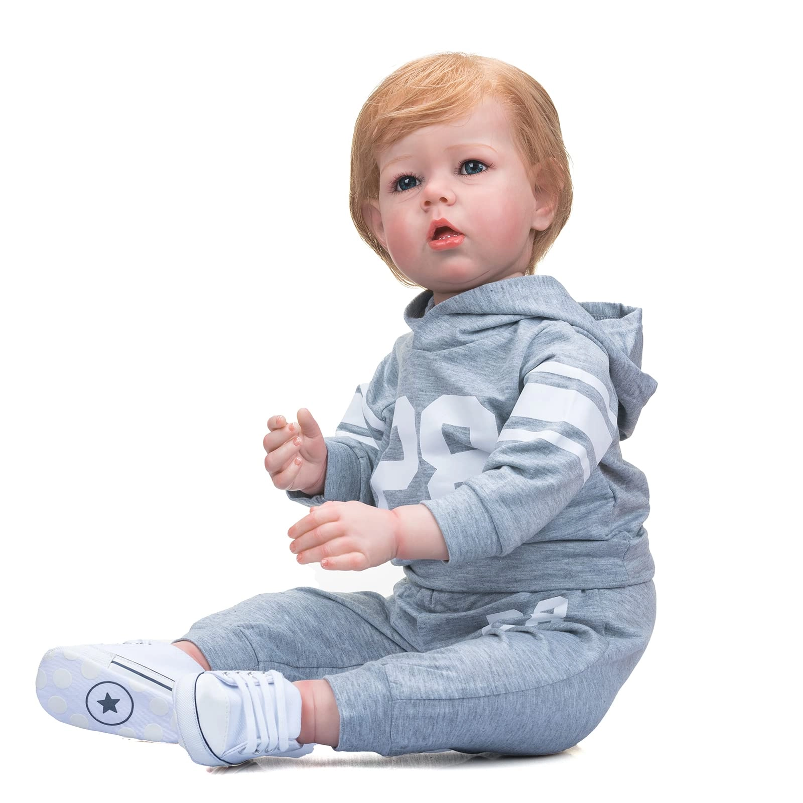 Enjoy with Love Liam Reborn Baby Doll - 75 cm Brown Eyes