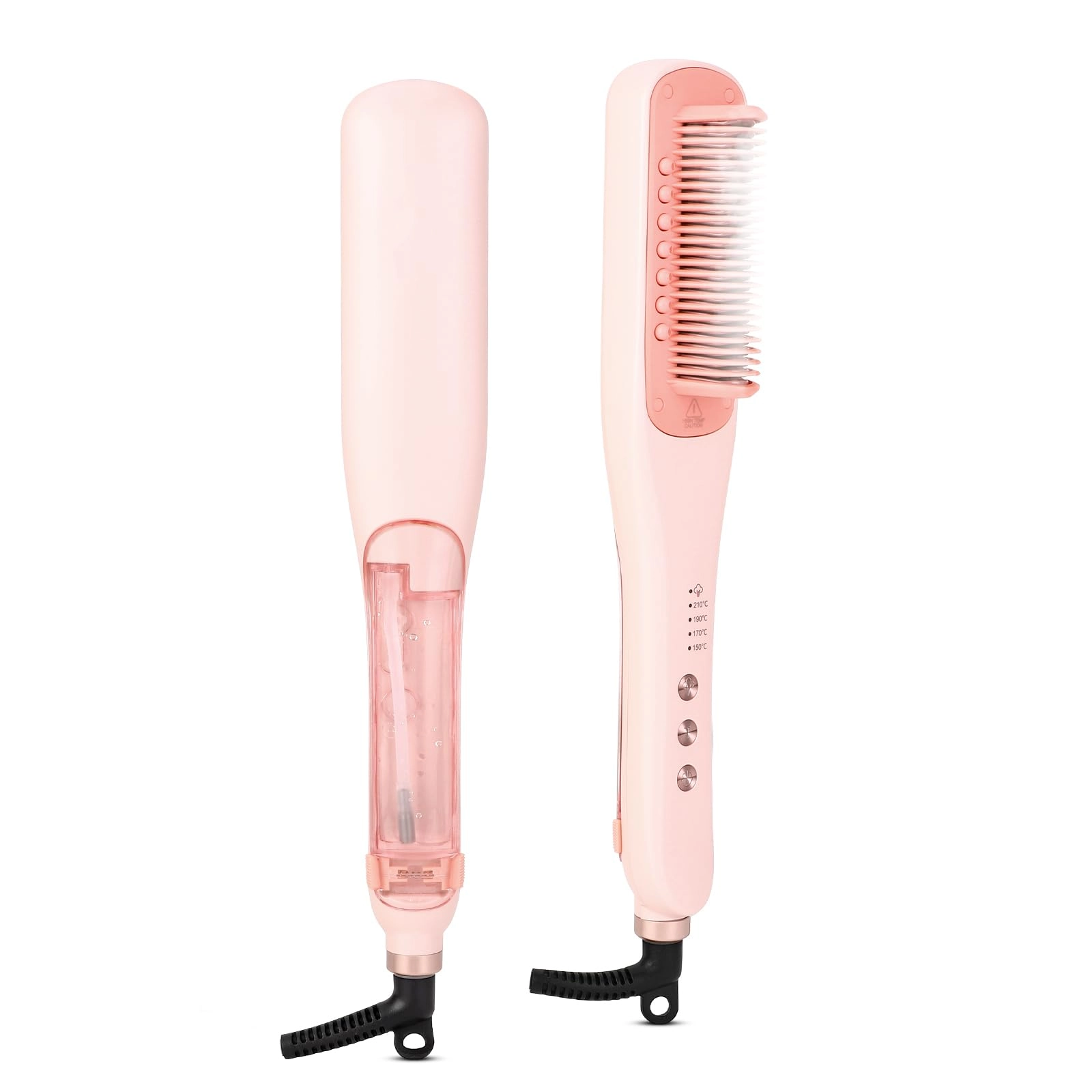 Steam Straightener Brush - 5 Settings 150-210℃ White