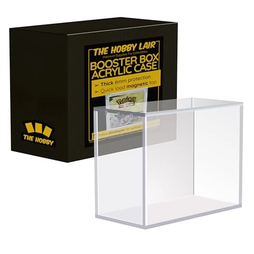 The Hobby Lair Deluxe Acrylic Case - Compatible with English Pokemon Booster Boxes Magnetic Easy Top Loading Thick 6mm Protection
