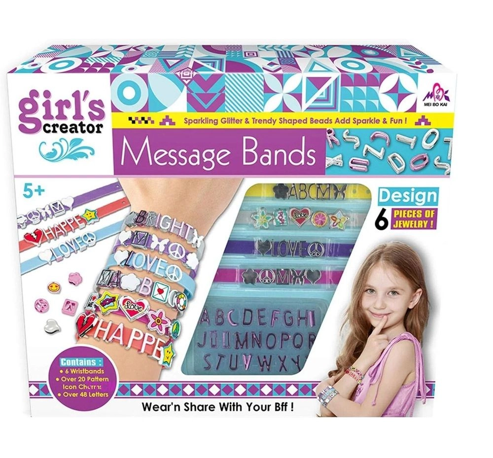 DIY Charm Watch Band And Letter Bracelet Kit - 6+ Multi Colour