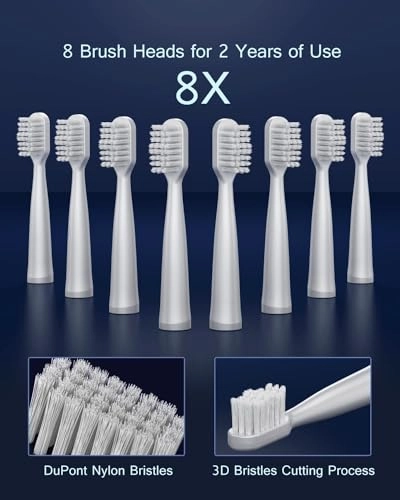 Electric Toothbrush - 31,000 VPM 5 Modes 8 Brush Heads
