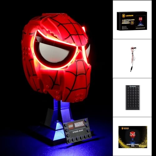 Light for Lego-76285 Spider-Man's Mask - 1 USB light kits battery box