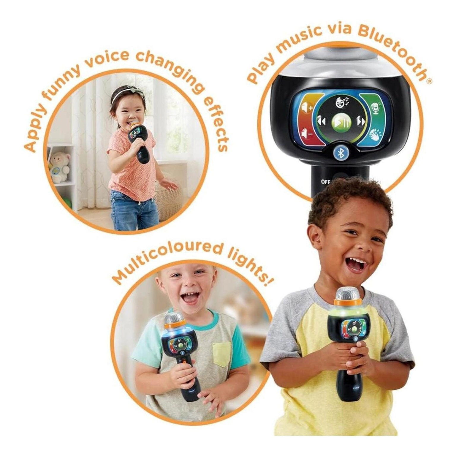 Singing Sounds Microphone - Bluetooth 15 built-in sing-along songs
