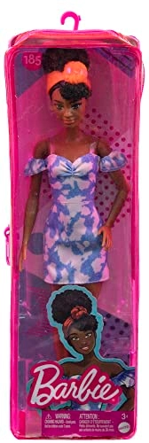 Barbie Fashionistas Doll 185 - Black Hair Dress Bandana Ages 3+