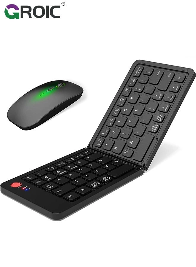 GROIC Foldable Bluetooth Keyboard and Mouse Combo - Wireless