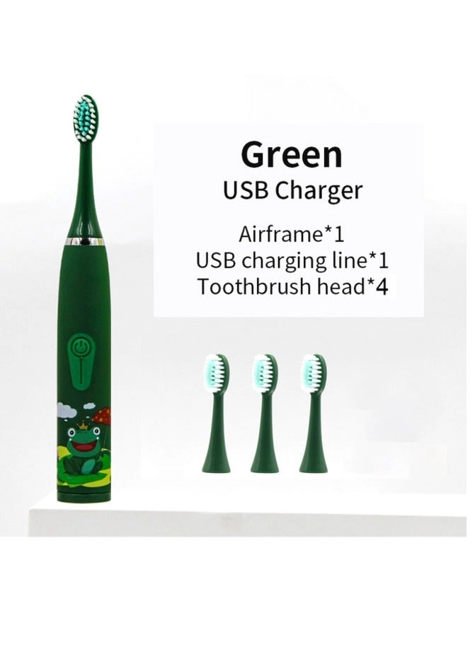 Electric Toothbrush - Children's Cartoon Pattern Ultrasonic