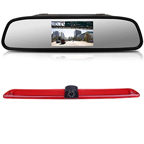 Brake Light Reversing Camera + Rear View Mirror Monitor - Night vision 628 x 586 pixels
