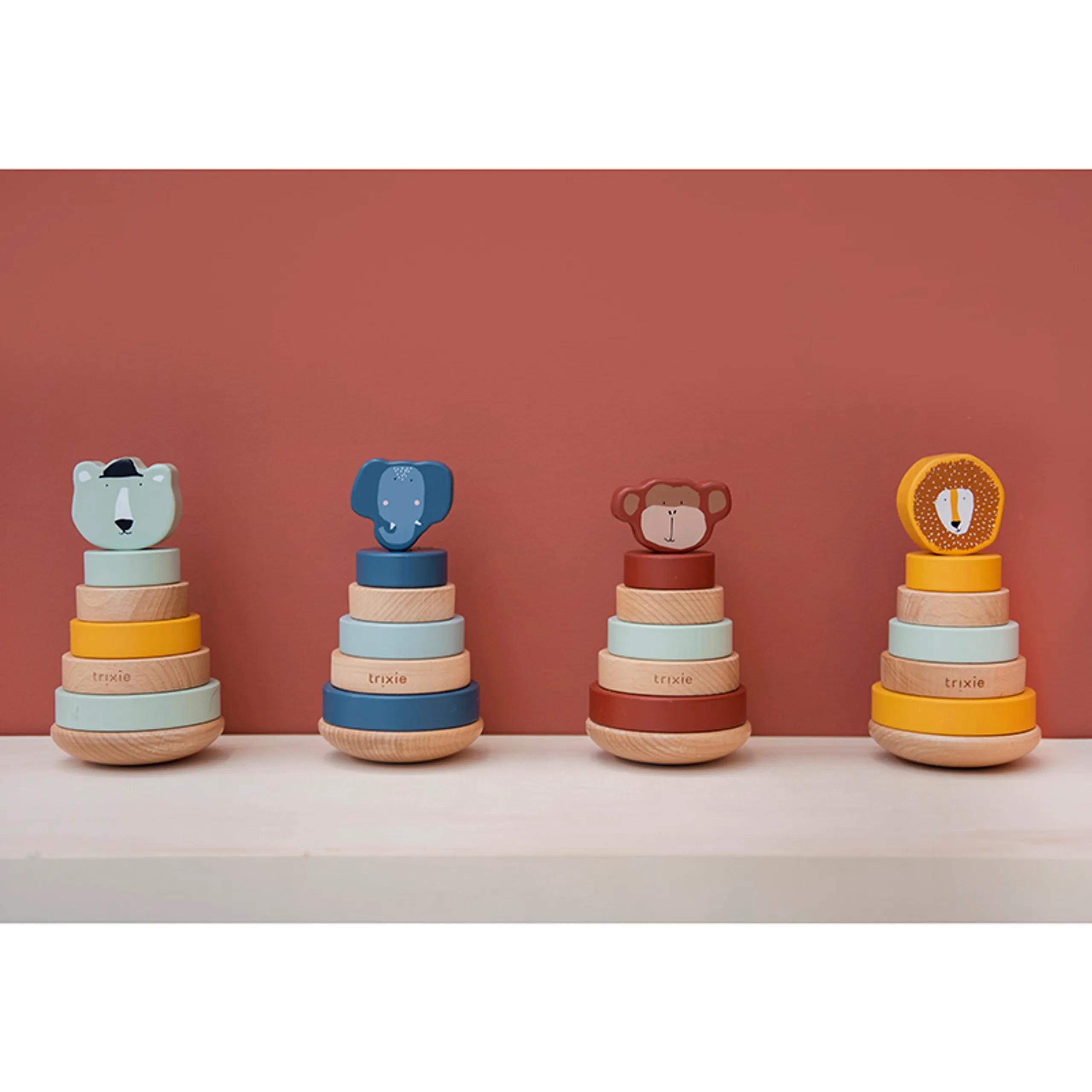 Wooden Stacking Toy Mr. Polar Bear - 12 months+