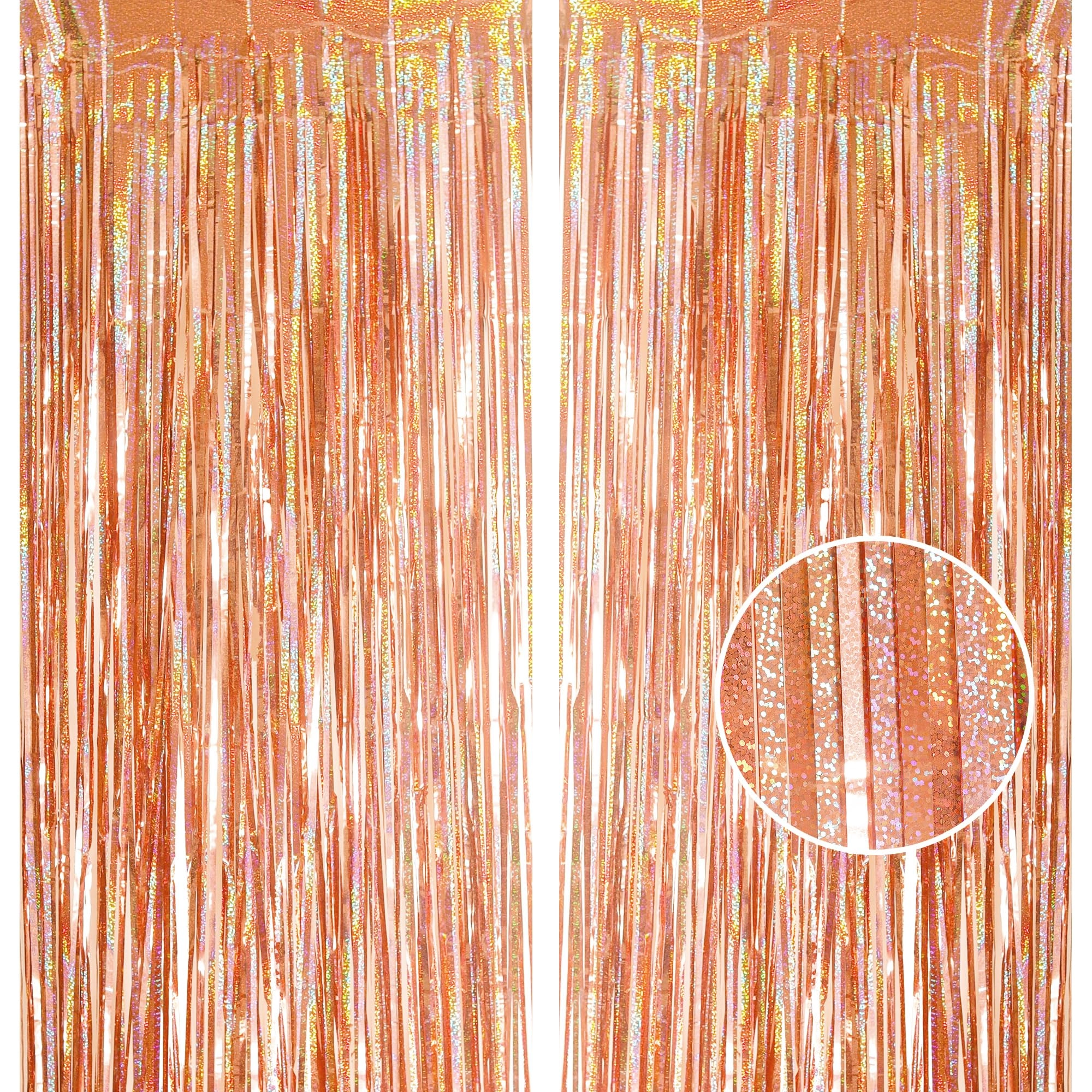 YAAVAAW Tinsel Foil Fringe Curtain - 2pcs Birthday, Graduation
