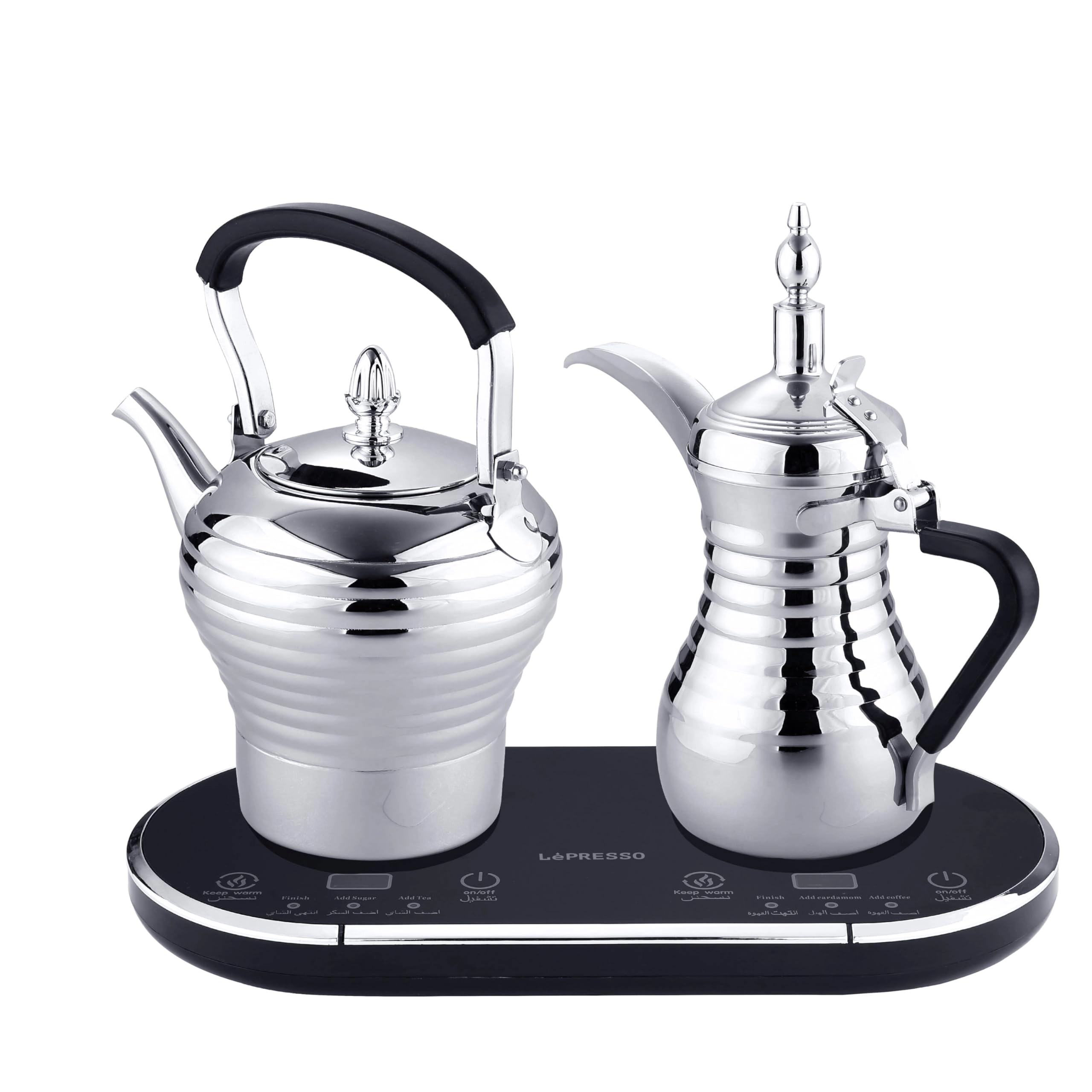 Electrical Arabic Coffee and Tea Dallah with Tea and Coffee Pot 1.55L